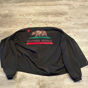 California Republic L button up reflective windbreaker